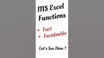 excel Functions | FACTDOUBLE function explanation | fact function | shorts | viral shorts | short