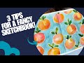 3 Tips for making a fancy sketchbook page
