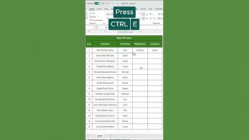 How to extract first and last names automatically using flash fill #shorts  #excel #exceltips