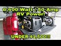 6,400 Watt 50 Amp RV Power under $1,500!  Twin eTrailer Inverter Generators