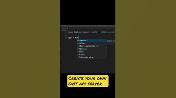 Create server using Fastapi (full video link in description)