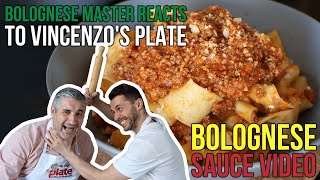 BOLOGNESE MASTER Reacts to Vincenzo's Plate Bolognese Sauce