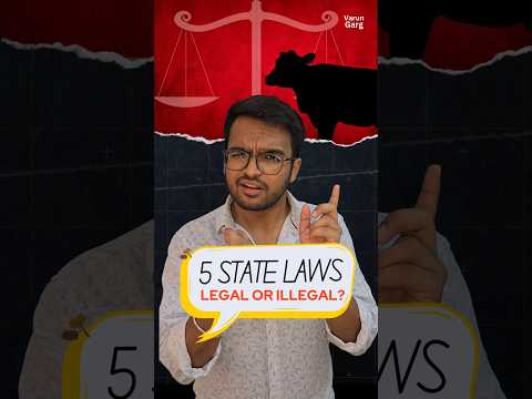 5 Weird State Laws in India!😳🇮🇳 #shorts #cow #law