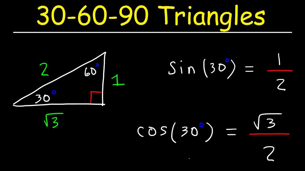 30 60 90 Triangles Special Right Triangle Trigonometry Youtube