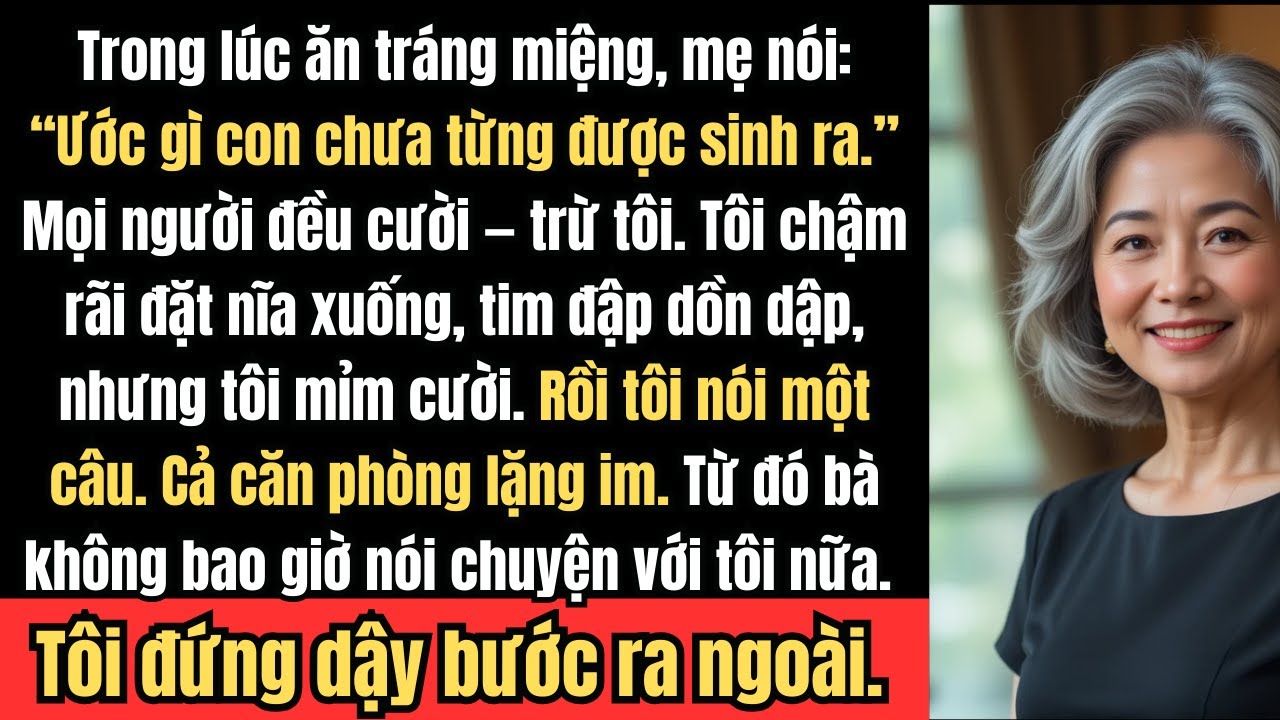 Trong Bữa Cơm Gia Đình, Mẹ Tôi Nói Rằng Tôi Là Một Sai Lầm — Và Tôi Đã Có Câu Trả Lời Hoàn Hảo