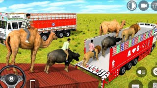 Camel & Lion Animal Transport Truck Game 🐪🦁 | Buffalo Loading Challenge 🚛 | Sipahigame screenshot 4