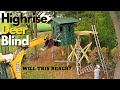 Installing an Elevated Deer Hunting Blind with a Backhoe