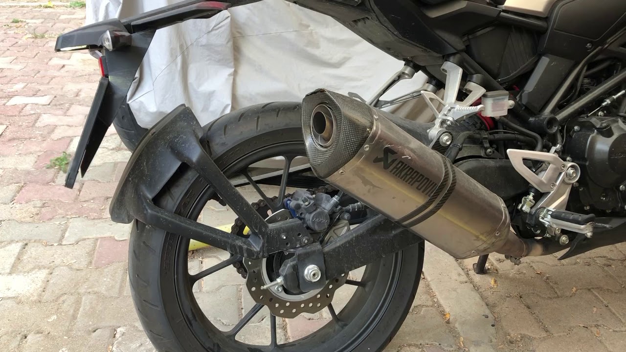 Honda CB250 R Akrapovic Exhaust Cold Start - YouTube
