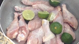 How to clean and season chicken Haitian style