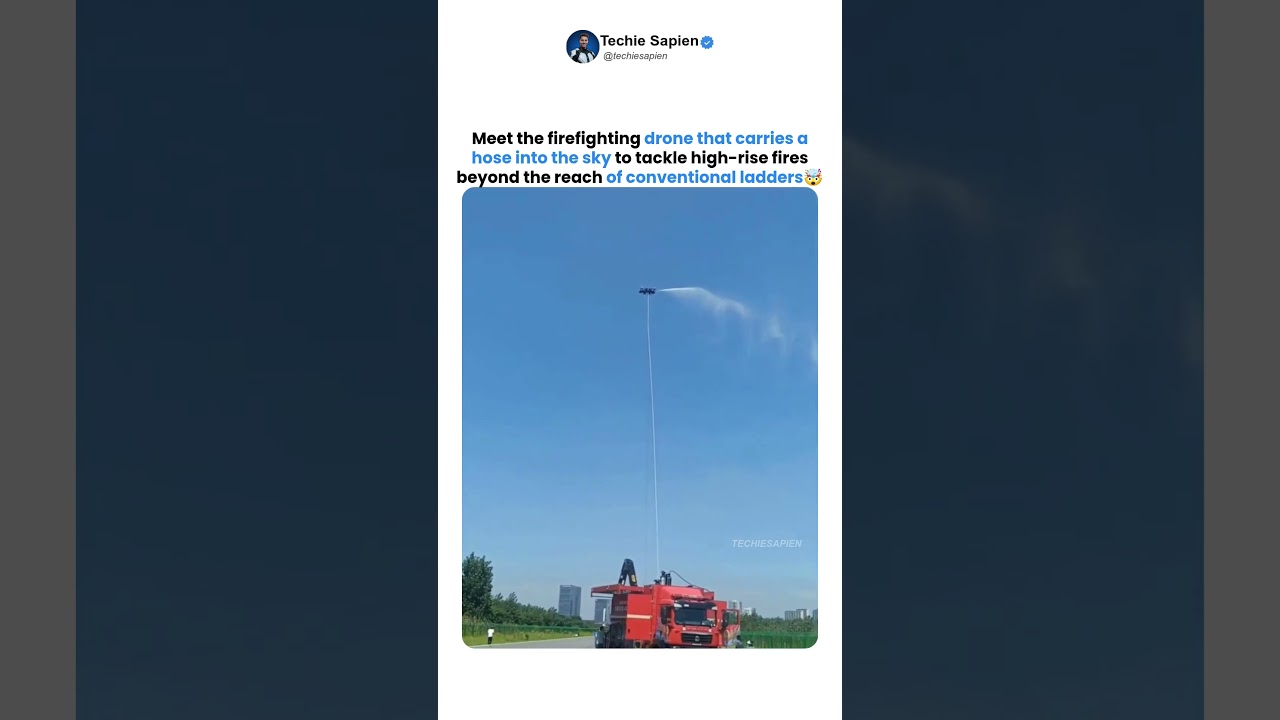 This Firefighting Drone Can Reach Fires Where Ladders Can’t 🚒🚁