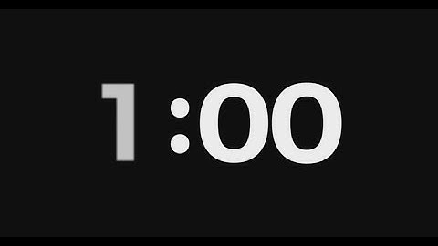 classic countdown timer  - 1 Minute  - Silent