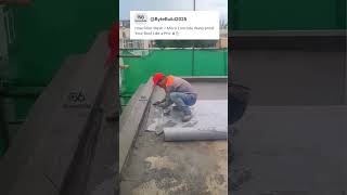 How Fiber Mesh   Micro Concrete Waterproof Your Roof Like a Pro! 💧🏠 #smartconstruction