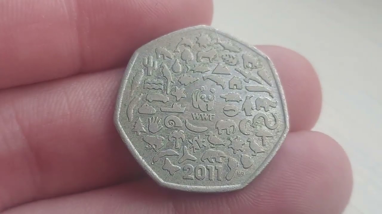 2011年 イギリス 50ペンス WWF 50周年 記念銀貨　PF69 2011年 イギリス 50ペンス WWF 50周年 記念銀貨 PF69 2011年 イギリス
