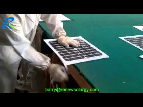 Solar PV Module, solar panel production,trimming for small panel - YouTube