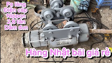 Pa lăng điện cáp dầm đơn 2.8 tấn Nippon một cấp tốc độ.chuẩn zin đến từ Nhật bản |CẦU TRỤC PHƯỚC SƠN