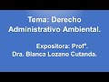 Derecho Administrativo Ambiental. Expositora: Profa.Dra. Blanca Lozano Cutanda.