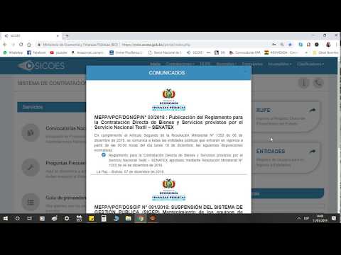 CONSEGUIR TRABAJO EN BOLIVIA CON SISTEMA DE CONTRATACIONES ESTATALES SICOES 2020
