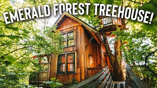 Tiny House w/ a ZIPLINE! | Emerald Forest Treehouse Full Tour! WA