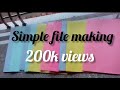 How to make a simple chart paper file handmade folder/Easy to make file