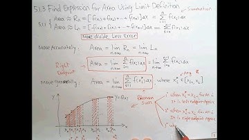 5.1.3 Find Expression for Area Using Limit Definition