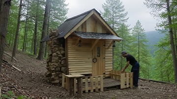 Man Leaves Everything Behind and Builds a Cabin in the Forest