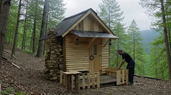 Man Leaves Everything Behind and Builds a Cabin in the Forest