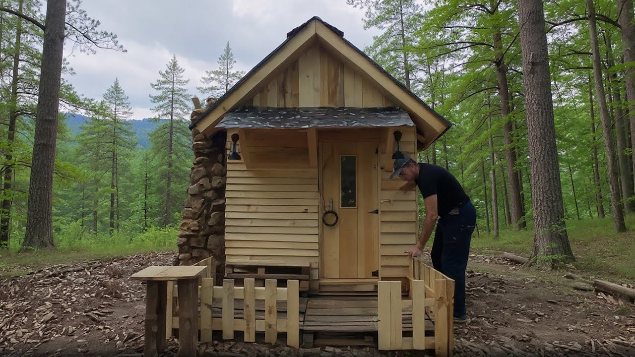 Man Leaves Everything Behind and Builds a Cabin in the Forest