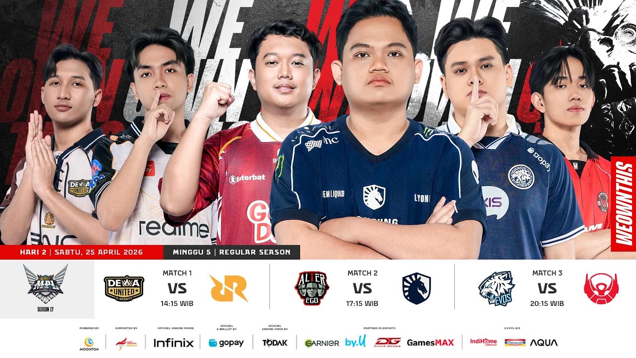 🔴 LIVE | MPL ID S17 | Regular Season Hari 2 Minggu 5 | Bahasa Indonesia
