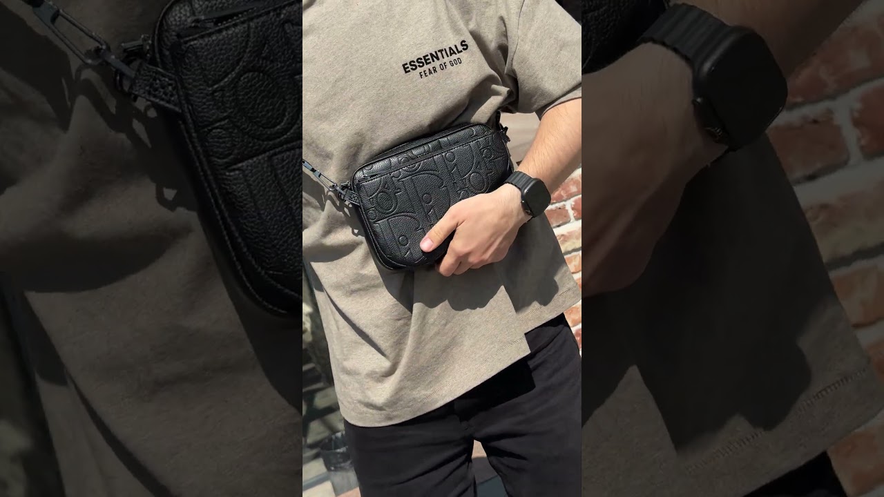 🏷 Dior Saddle Triple Pouch Black Grained Leather ⏩️