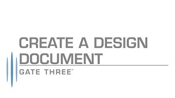 Gate Three Help - Create a Design Document