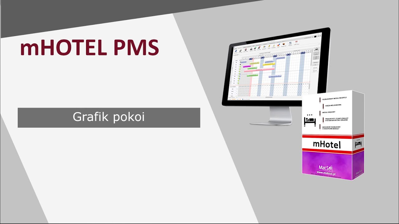 Program hotelowy mHotel - grafik pokoi