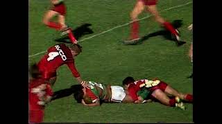 1986 Teasdell smashes Pobjie, Great offload