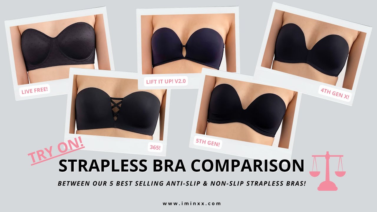 I'M IN: 100% Non-Slip & Anti-slip Strapless Wireless Bras comparison 