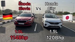 Škoda Slavia 🇩🇪 Vs Honda City 🇯🇵 [Drag Race] {German Vs Japanese}