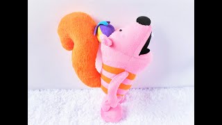 Sheldon The Grumpy Pink Squirrel Toy From Jacks Big Music Show.custom Plush