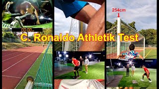 Ich mache den Cristiano Ronaldo Athletik Test /Inspiration /25m Sprint, Statisch,Dynamsich Springen