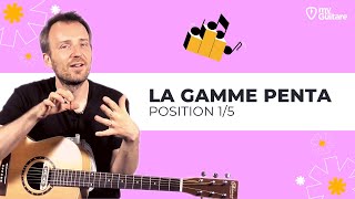 la gamme pentatonique - 1re position - tuto guitare gamme pentatonique