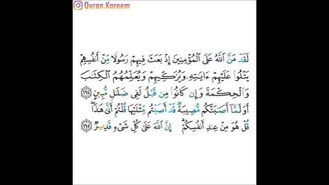 القارئ ماهر المعيقلي - سورة آل عمران - من الآية 164 إلى الآية 165