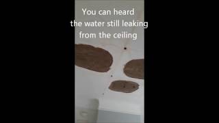 Ceiling water damage repair
