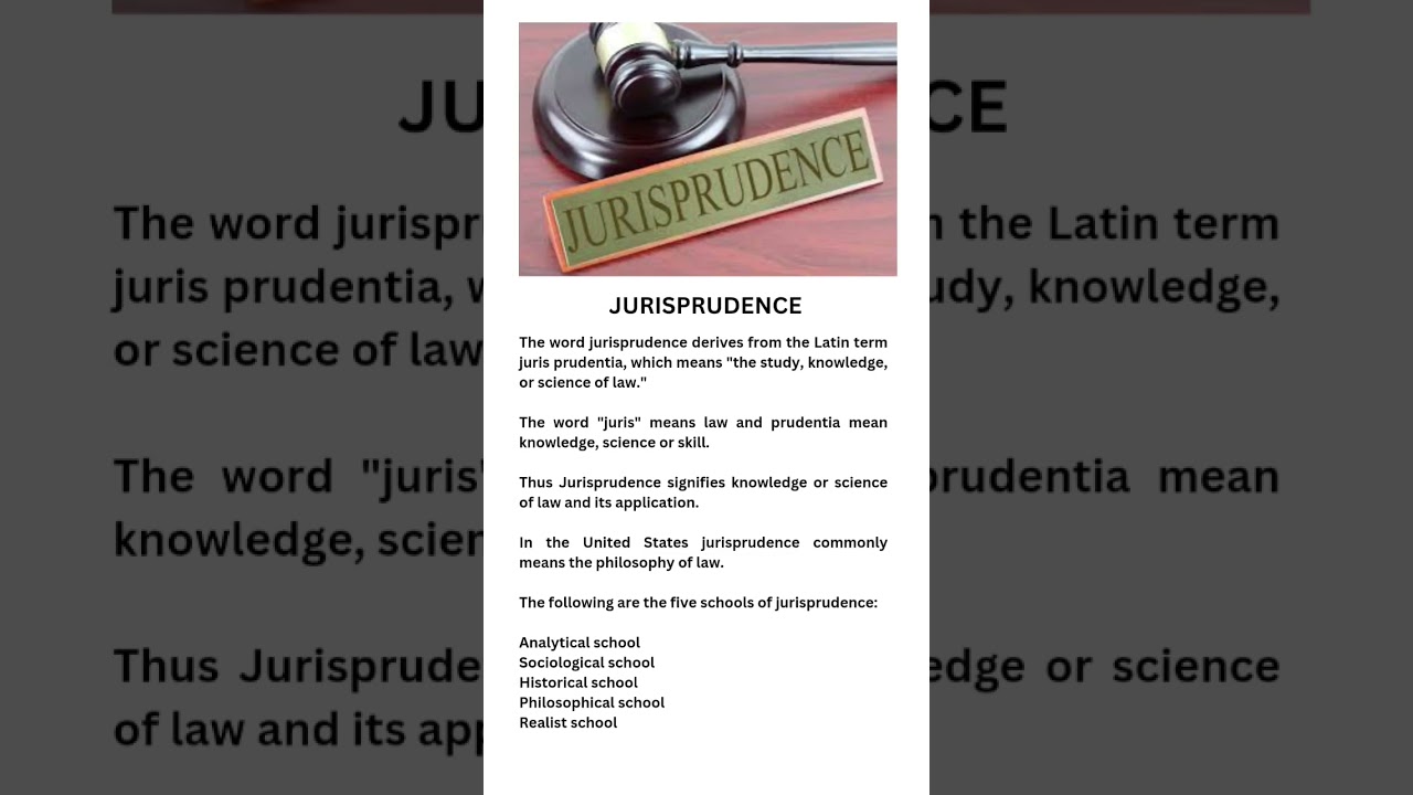 Meaning & Definition Of Jurisprudence