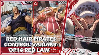 RED LAW | RED HAIR PIRATES CONTROL VARIANT | BUILD \u0026 GAMEPLAY | OP14 | ONE PIECE CARD GAME
