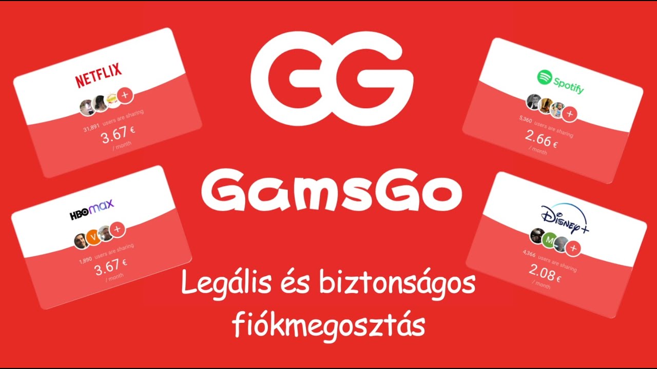 GamsGo - Spórolj 40%-70%-ot Netflix, Spotify, HBO Max… előfizetéseden legálisan!