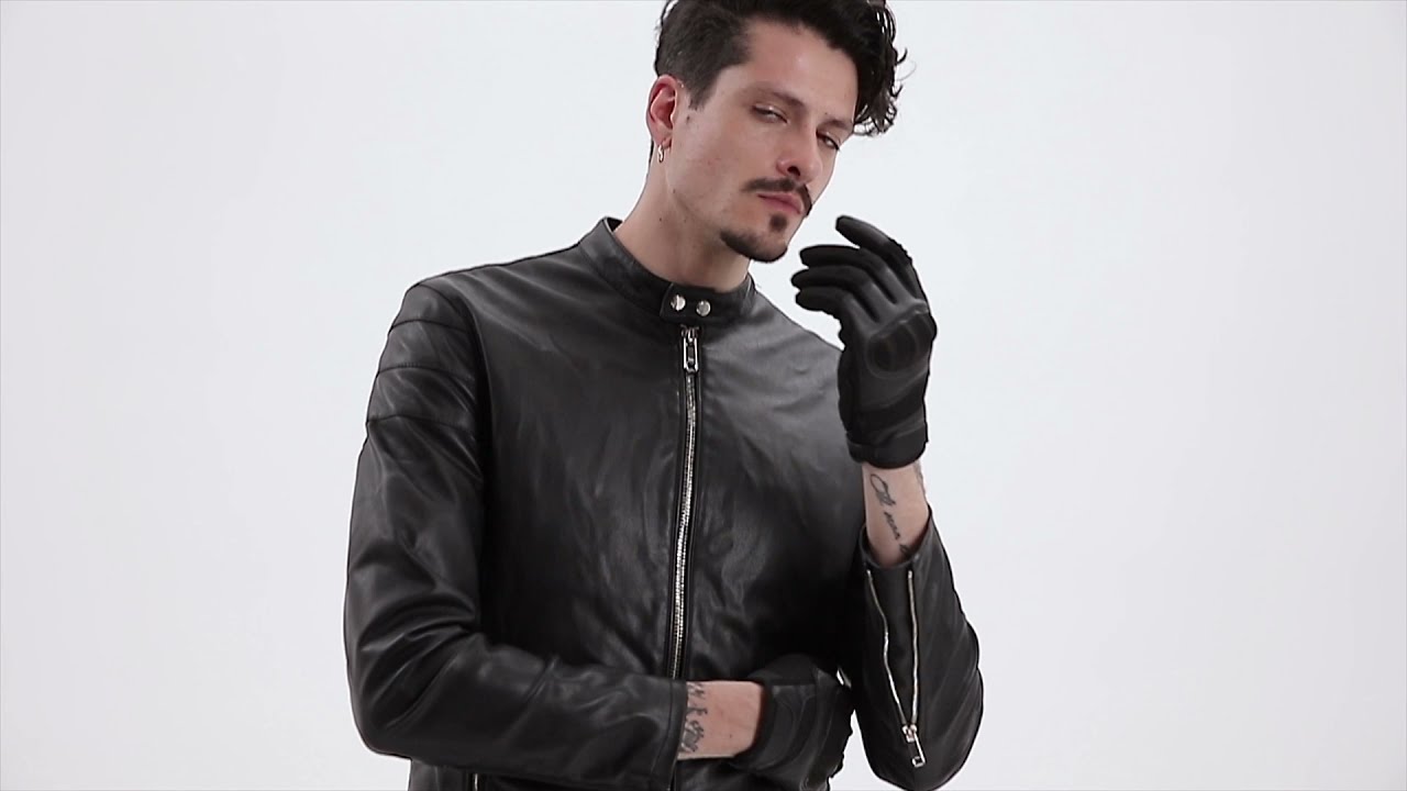 IRON JIA'S Leather Motorcycle Gloves for Men