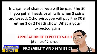 TOSSING 3 COINS(GAME OF CHANCE) - APPLICATION OF EXPECTED VALUE screenshot 5