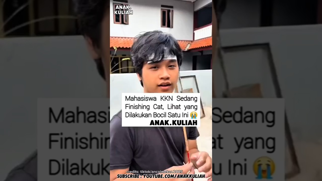 MAHASISWA KKN SEDANG FINISHING CAT, TAPI ADA BOCIL!? 