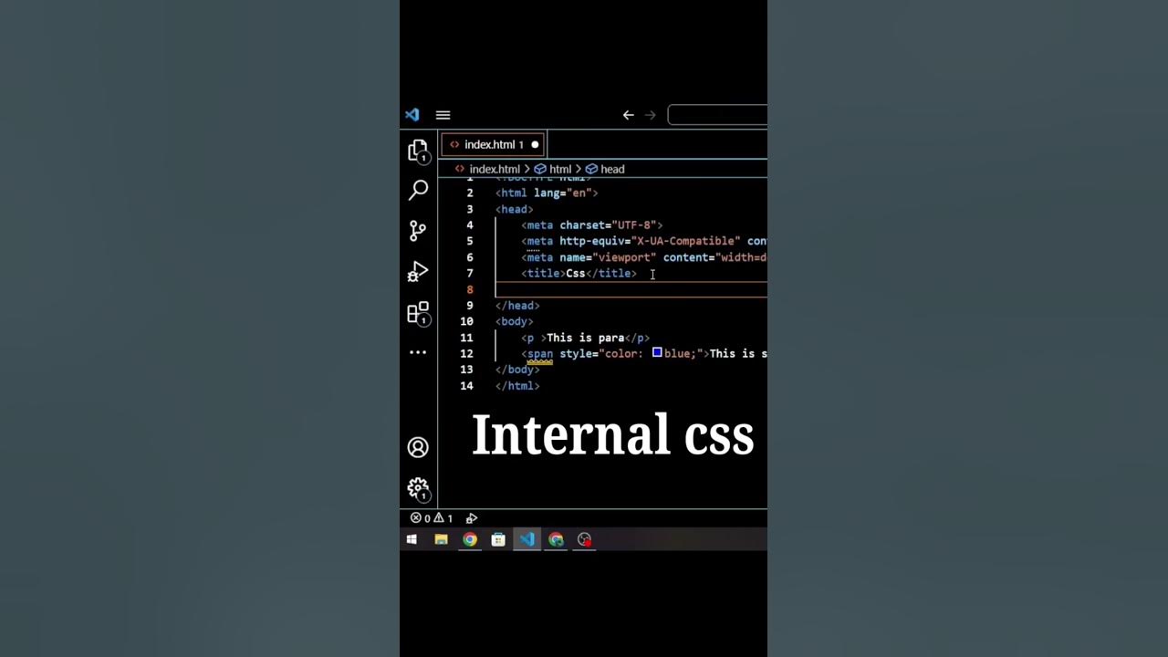 Inline, Internal, External CSS || Html tutorial for beginners || shorts ...