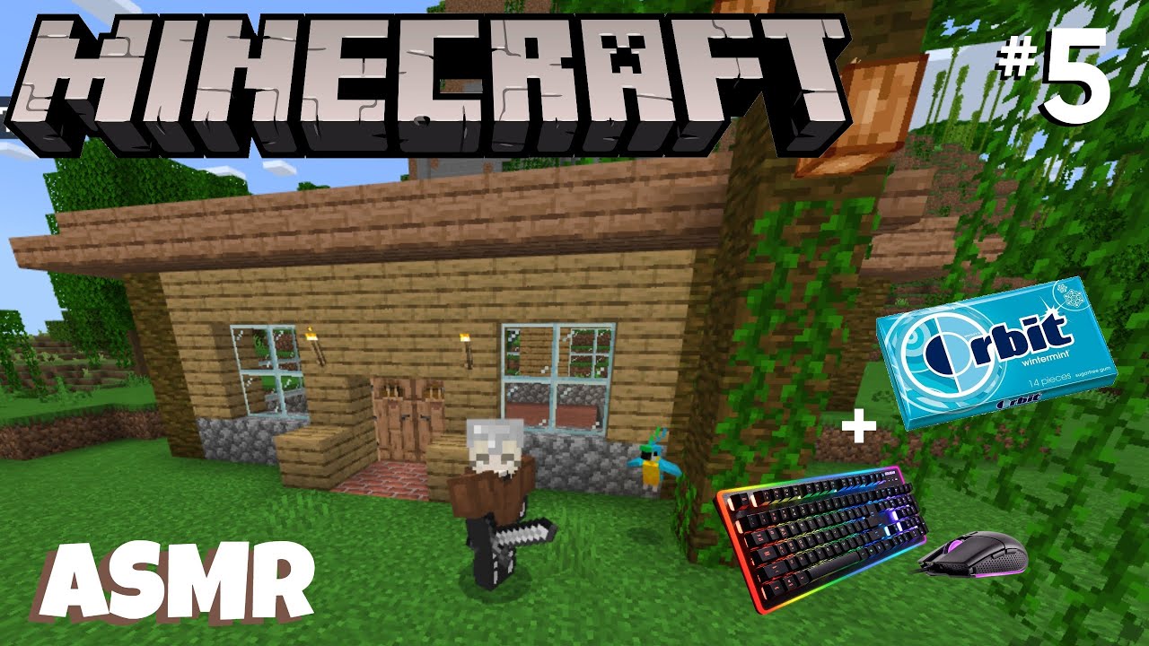 ASMR Gaming: Minecraft EP.5 | Building A House! (Whispering, Keyboard ...