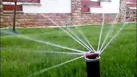 Automata öntözőrendszer működés közben