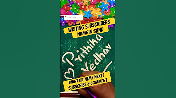 ✨Prithika & vedhav ❤️ Sand Art | ASMR Satisfying Name Writing #sandart #shorts #name