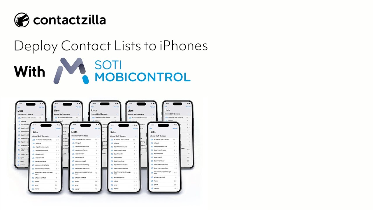 Deploy Contactzilla Contacts to iPhones with SOTI